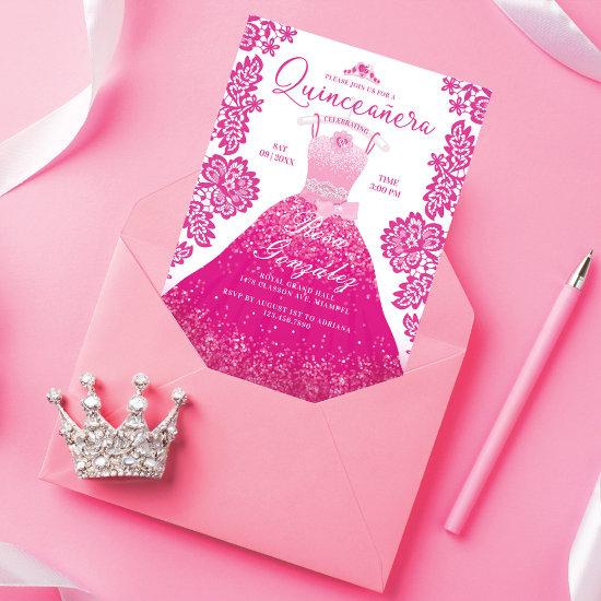Pink Fashion Dream Princess Gown Quinceanera Party