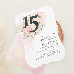 Pink Floral 15th Birthday Quinceanera Party