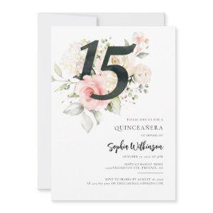 Pink Floral Greenery Quinceanera Celebration