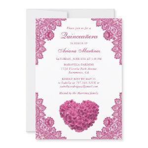 Pink Floral Quinceañera 15th Birthday