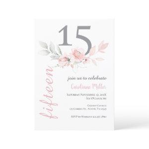 Pink Floral Quinceañera