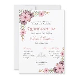Pink Floral Quinceañera