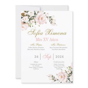 Pink Floral Quinceanera