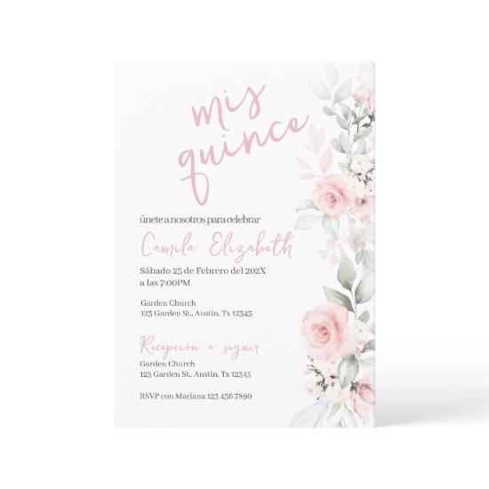 Pink Floral Quinceañera