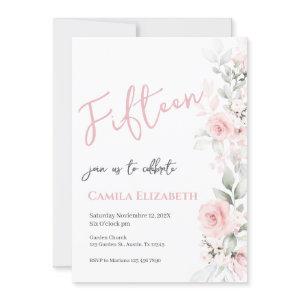 Pink Floral Quinceañera