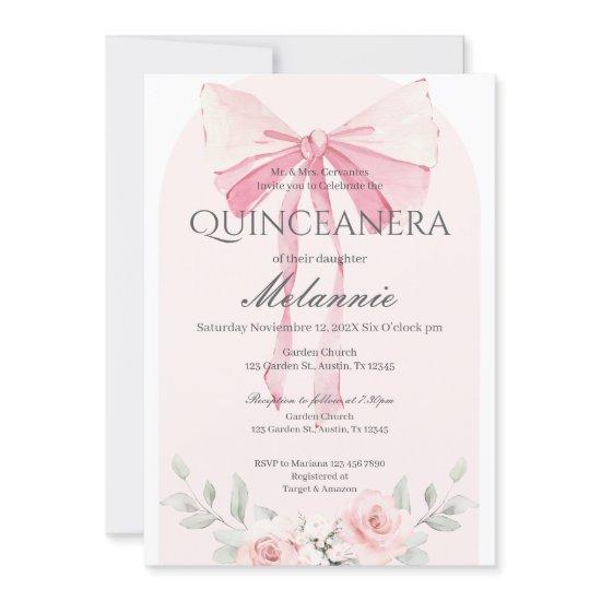 Pink Floral Quinceañera