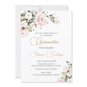 Pink Floral Quinceanera
