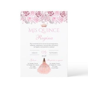 Pink Floral Quinceanera  Spanish
