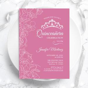 Pink Floral Quinceanera Party