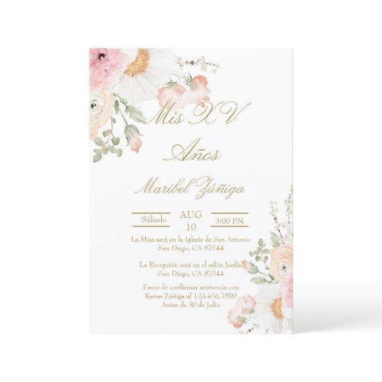 Pink flower Quinceanera