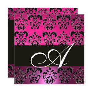 PINK, FUCHSIA BLACK,PURPLE DAMASK WHITE MONOGRAM