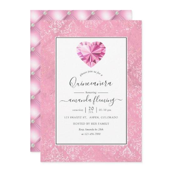 Pink Gemstone Quinceañera