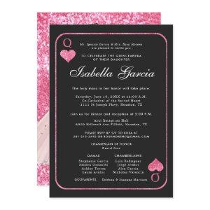 Pink Glitter Playing Card | Las Vegas Quinceañera