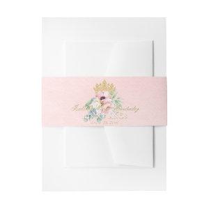 Pink & Gold Elegant Quinceañera  Belly Band