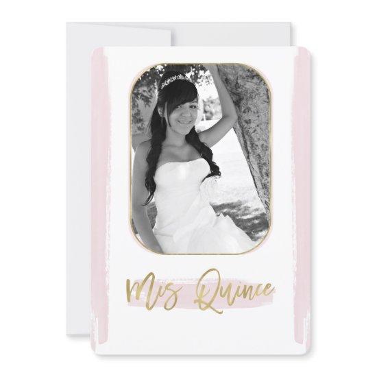 Pink Gold Mis Quince Quinceañera Photo Picture