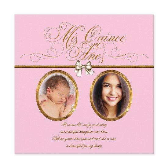 Pink Gold Photo Quinceanera