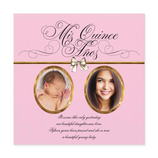 Pink Gold Photo Quinceanera
