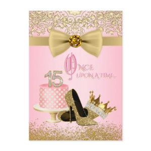 Pink Gold Quinceanera Princess 15th Birthday