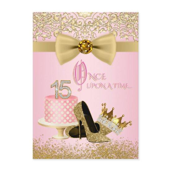 Pink Gold Quinceanera Princess 15th Birthday
