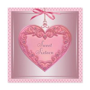 Pink Heart Pink Sweet 16 Birthday Party