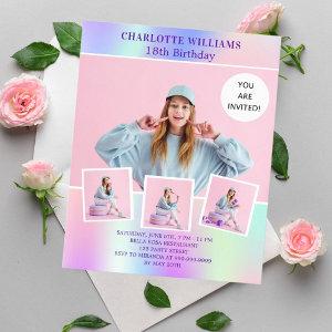 Pink holographic photo budget birthday