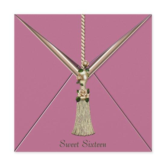 Pink Ivory Rose Tassel Sweet Sixteen Party