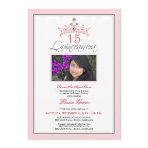 Pink Jeweled Tiara Quinceanera  (pink)