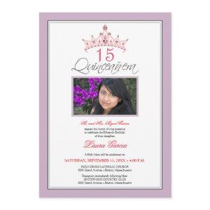 Pink Jeweled Tiara Quinceanera  (purple)