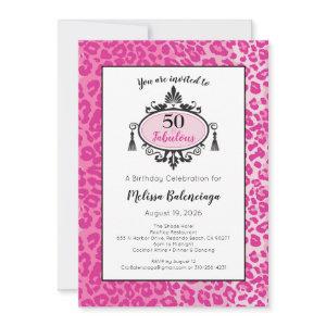 Pink Leopard 50 & Fabulous Happy 50th Birthday