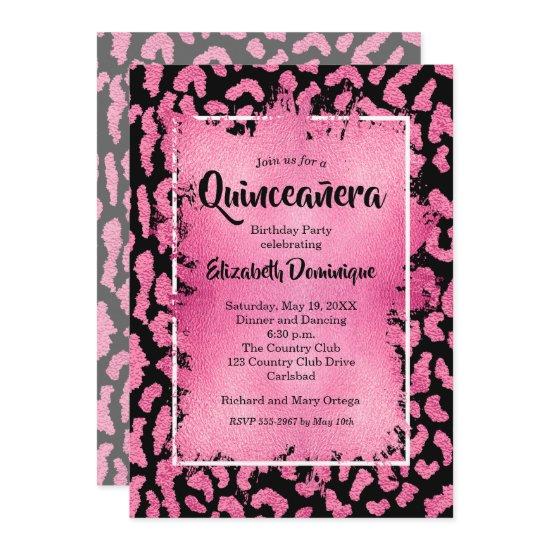Pink Leopard Quinceañera Birthday Party