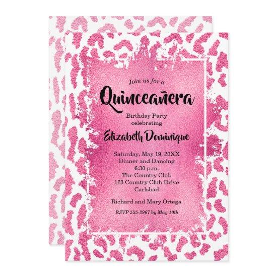 Pink Leopard Quinceañera Birthday Party