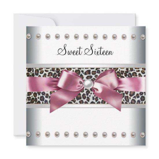 Pink Leopard Sweet 16 Birthday Party