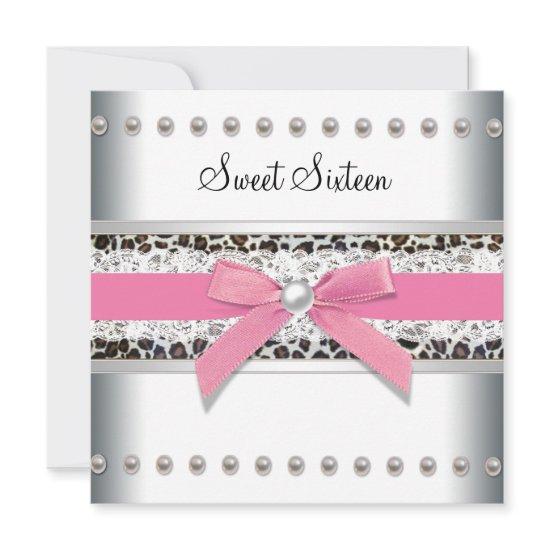 Pink Leopard Sweet Sixteen Birthday Party