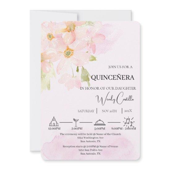Pink lily quinceañera