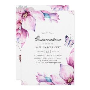Pink Magnolia Floral Quinceañera