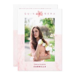 Pink Marble Effect Romantic Photo Quinceañerank