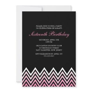 Pink Ombre Chevrons Birthday