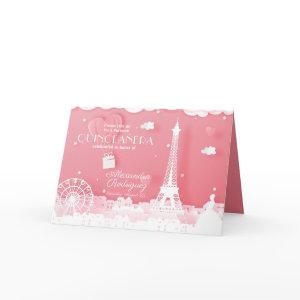 Pink Paper Paris Quinceañera