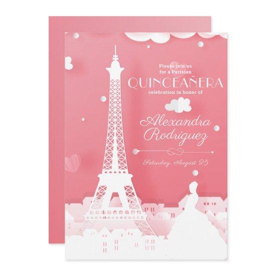 Pink Paper Paris Quinceañera