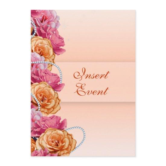 Pink peach floral country party