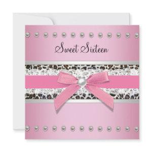 Pink Pearl Leopard Sweet 16 Party