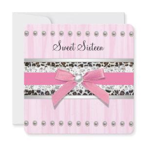 Pink Pearl Leopard Sweet 16 Party