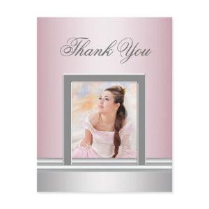 Pink Photo Thank You Card RSVP All Purpose