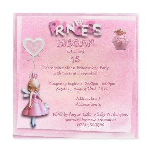Pink Princess 15th Birthday Spa Party Double Sided