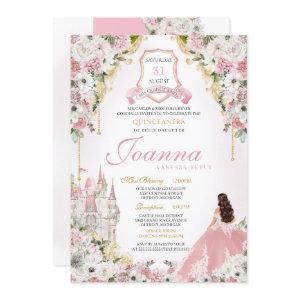 Pink Princess Blush Gold Royal Castle Quinceanera