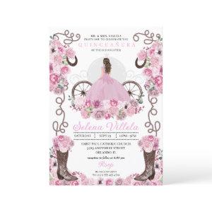 Pink Princess Dress & Boots Quinceañera