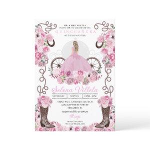 Pink Princess Dress & Boots Quinceañera