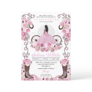 Pink Princess Dress & Boots Quinceañera