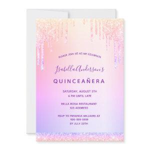 Pink purple gold drips Quinceanera birthday