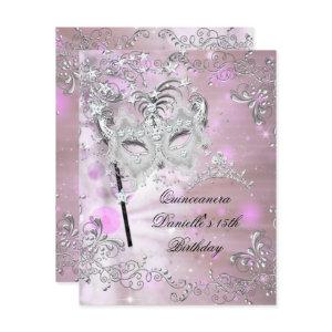 Pink Quinceanera 15th Birthday Tiara Masquerade